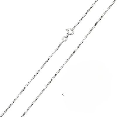 Sterling Silver 060-1MM Round Box Chain