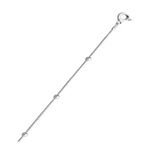Sterling Silver Italian Diamond Cut 1mm Snake with Beads Chain