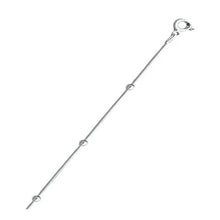 Load image into Gallery viewer, Sterling Silver Italian Diamond Cut 1mm Snake with Beads Chain