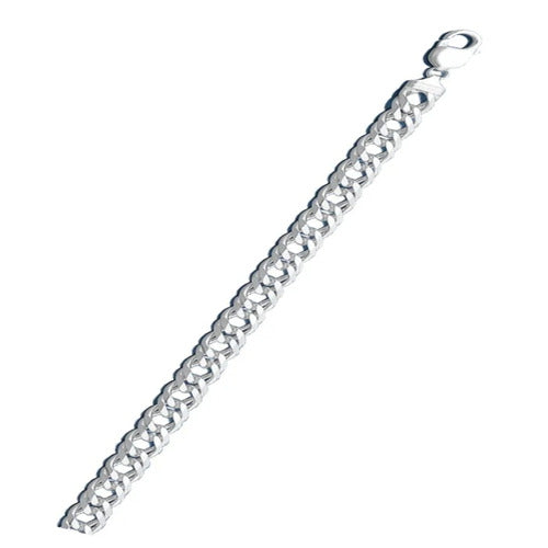 Sterling Silver Rombo 100-5.8mm Double Link Chain with Lobster Clasp
