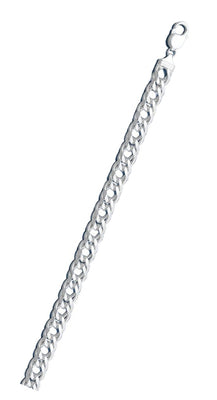 Sterling Silver Rombo 120-6.5mm Double Link Chain with Lobster Clasp