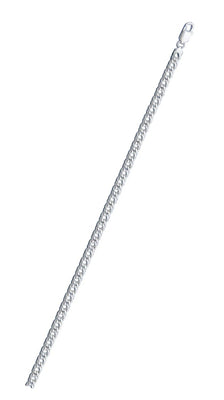Sterling Silver Rombo 040-2.5mm Double Link Chain with Lobster Clasp
