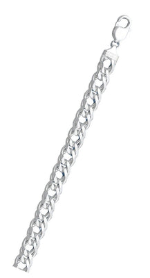 Sterling Silver Rombo 150-8.7mm Double Link Chain with Lobster Clasp
