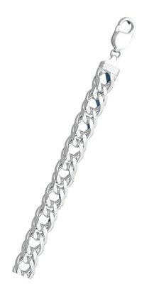 Sterling Silver Rombo 250-13.3mm Double Link Chain with Lobster Clasp