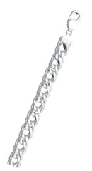 Sterling Silver Rombo 250-13.3mm Double Link Chain with Lobster Clasp