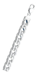 Sterling Silver Rombo 300-16.2mm Double Link Chain with Lobster Clasp