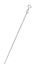 Load image into Gallery viewer, Sterling Silver Rhodium Plated 0.65mm Box Chain