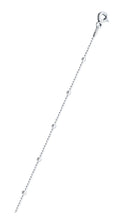 Load image into Gallery viewer, Italian Sterling Silver 100-1mm Diamond Cut Bead Chain With Balls with Spring Clasp Closure