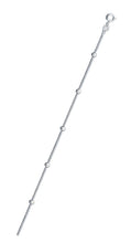 Load image into Gallery viewer, Italian Sterling Silver 040-0.6mm Box Chain With Beads with Spring Clasp Closure