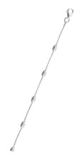 Load image into Gallery viewer, Italian Sterling Silver 030-1.1mm  Chain With Beads with Spring Clasp Closure