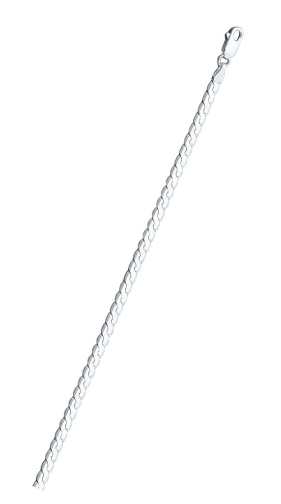 Italian Sterling Silver Serpentine Chain