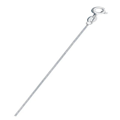 Sterling Silver 025-0.8mm Baby Curb Link Chain with Spring Clasp Closure