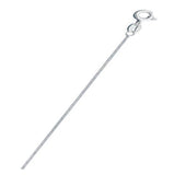 Sterling Silver 025-0.8mm Baby Curb Link Chain with Spring Clasp Closure
