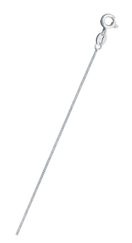 Sterling Silver 025-0.8mm Baby Curb Link Chain with Spring Clasp Closure