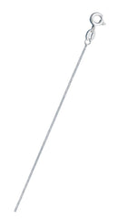 Sterling Silver 025-0.8mm Baby Curb Link Chain with Spring Clasp Closure