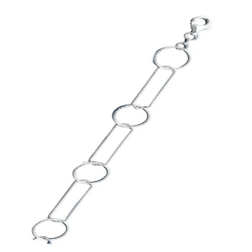Sterling Silver Anti Tarnish Open Circle 080 Staple Chain