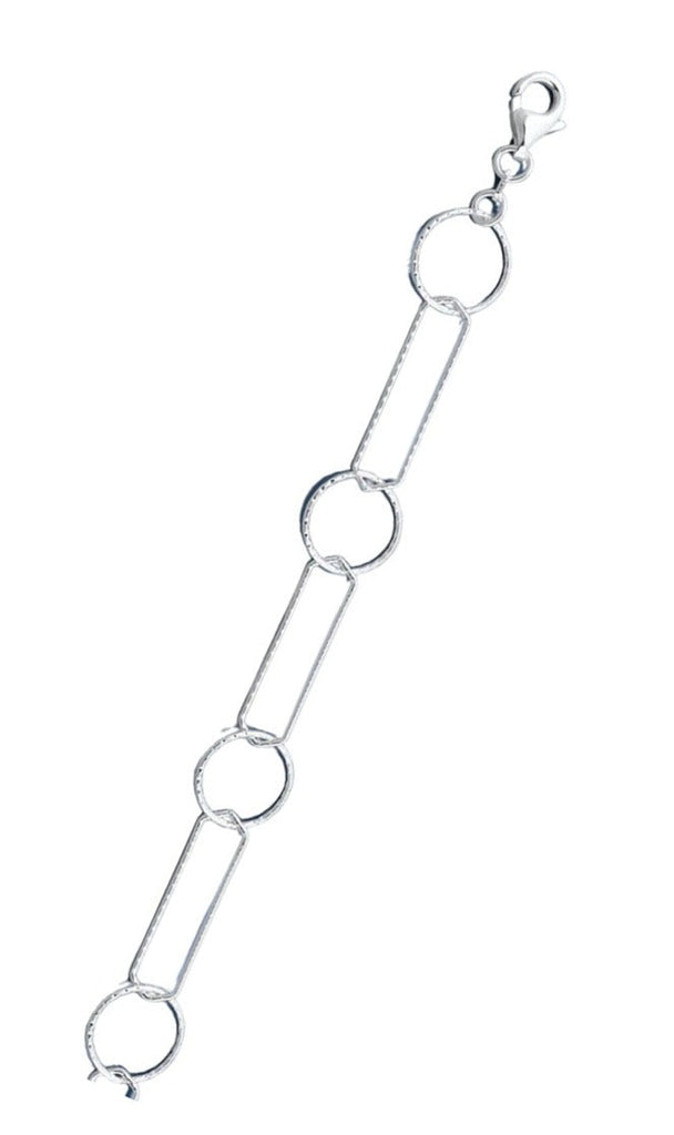 Sterling Silver Anti Tarnish Open Circle 080 Staple Chain