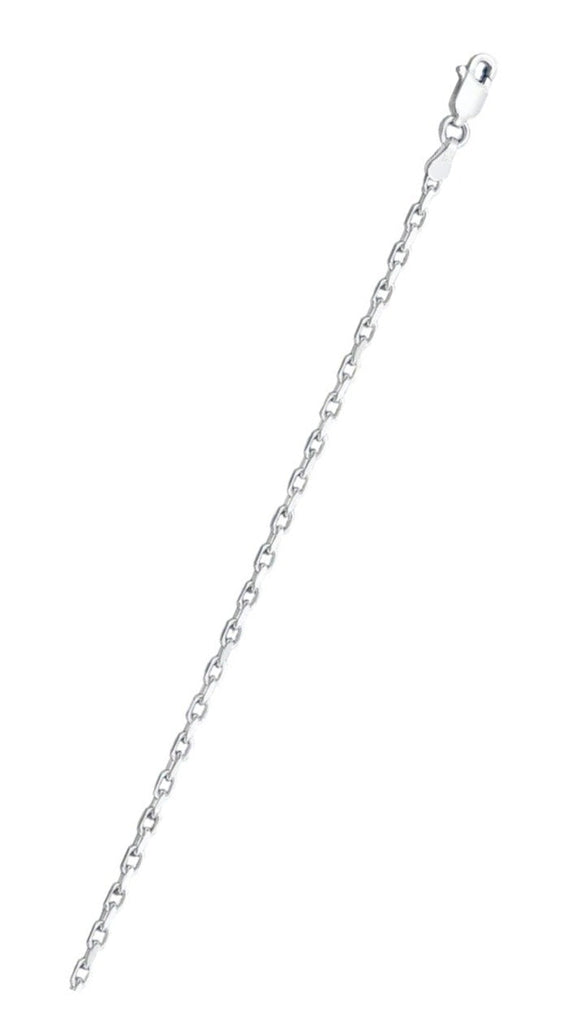 Italian Sterling Silver 080-2.2mm Cable Chain with Lobster Clasp Closure