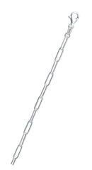 Sterling Silver Round Wire Paperclip 100 Chain