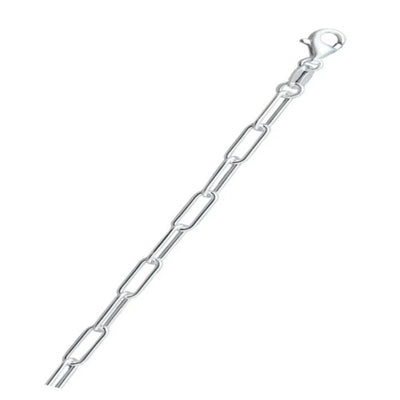 Sterling Silver Round Wire Paperclip 120 Chain