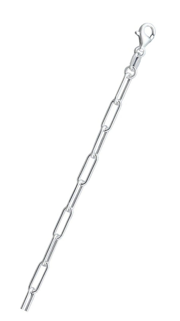 Sterling Silver Round Wire Paperclip 120 Chain