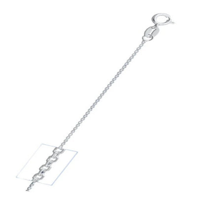 Sterling Silver 025-0.8mm Cable Chain with Spring Clasp Closure