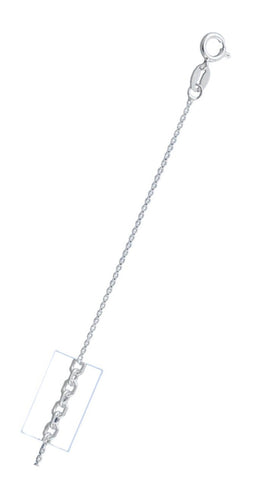 Sterling Silver 025-0.8mm Cable Chain with Spring Clasp Closure