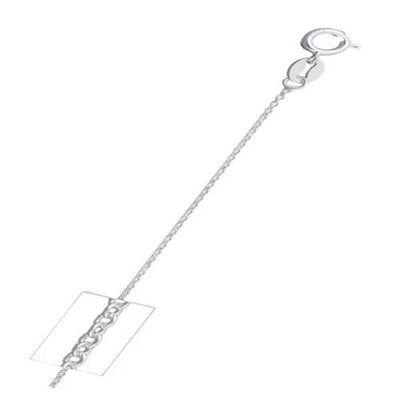 Sterling Silver 025-0.8mm Shiny Cable Chain with Spring Clasp Closure