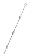 Load image into Gallery viewer, Italian Sterling Silver 030-1.6mm With Beads Chain with Spring Clasp Closure
