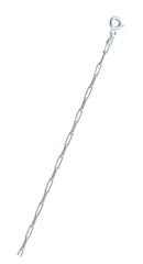 Italian Sterling Silver Flat Edge Paperclip 080-2.3mm Chain with Spring Clasp Closure
