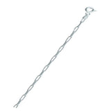 Italian Sterling Silver Flat Edge Paperclip 080-2.3mm Chain with Spring Clasp Closure