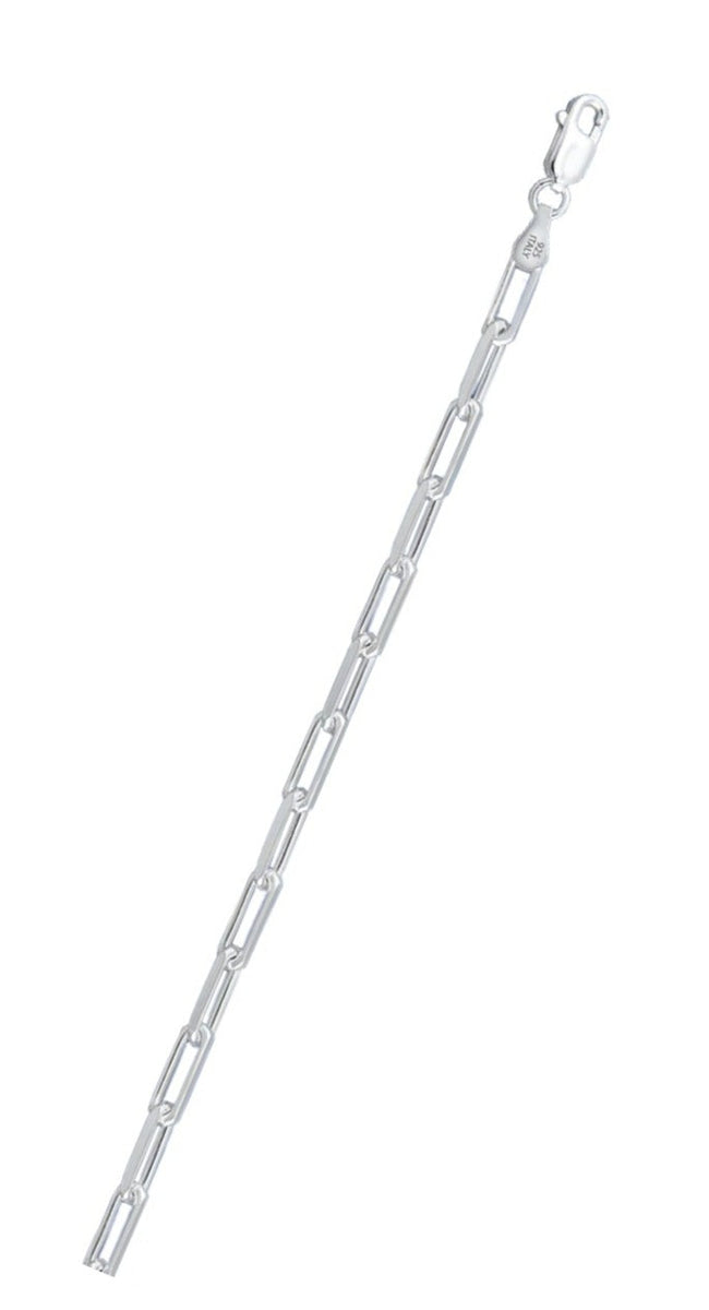 Italian Sterling Silver Flat Edge Paperclip 120 Chain – Silverdepot