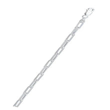 Load image into Gallery viewer, Italian Sterling Silver Flat Edge Paperclip 120 Chain