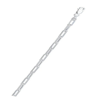 Italian Sterling Silver Flat Edge Paperclip 120 Chain