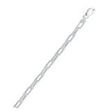 Italian Sterling Silver Flat Edge Paperclip 120 Chain