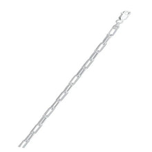 Load image into Gallery viewer, Italian Sterling Silver Flat Edge Paperclip 100 Chain