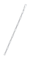 Italian Sterling Silver Flat Edge Paperclip 100 Chain