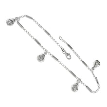 Load image into Gallery viewer, Italian Sterling Silver Ladybug Dangle Anklet