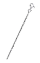 Load image into Gallery viewer, Sterling Silver Solid Crisscross Chain 025 1.4mm with Spring Clasp