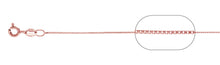 Load image into Gallery viewer, Sterling Silver Rose Gold Plated Box 015-0.8mm Chain