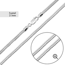 Load image into Gallery viewer, Sterling Silver Foxtail 2.1mm Chain