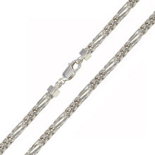 Load image into Gallery viewer, Sterling Silver Rhodium Plated 5mm Figaro Franco Chain