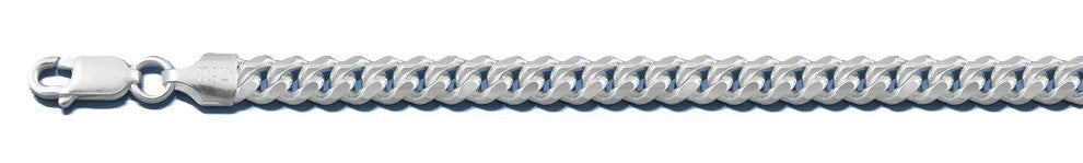 Sterling Silver Anti-Tarnish Miami Cuban Link 160-5.5MM Chain, Length 22"