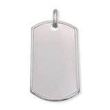 Sterling Silver High Polish Raised Edges Dogtag