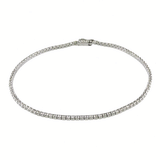 Sterling Silver Round Cz Tennis Bracelet with Bracelet Dimension of 2MMx190.5MM