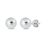Sterling Silver Ball Earrings with Friction Post/Tension Back