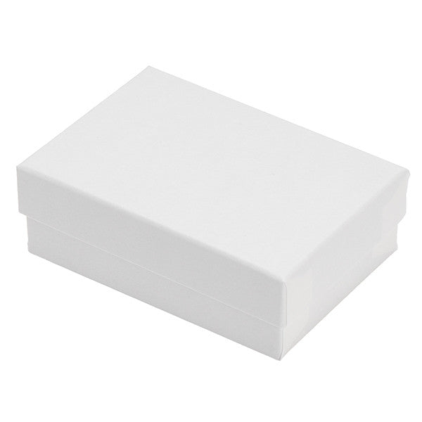 Matte White Cotton Filled Jewelry Gift Box