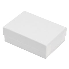 Matte White Cotton Filled Jewelry Gift Box