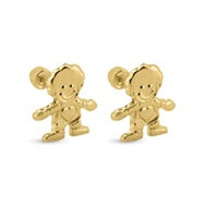 OroTrue 14K Yellow Gold Boy Screw Back Stud Earring