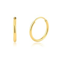 OroTrue 14K Yellow Gold 11mm Huggie Hoop Earring